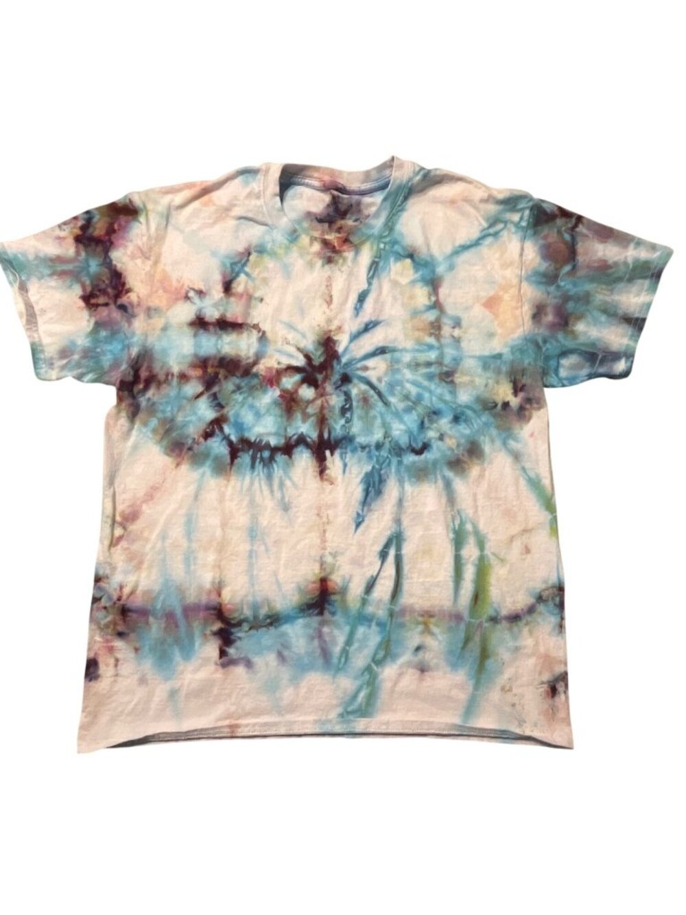 Custom Tie Dyed Men's Cotton Crew Neck Tee Size L Alchemist NWOT Handmade